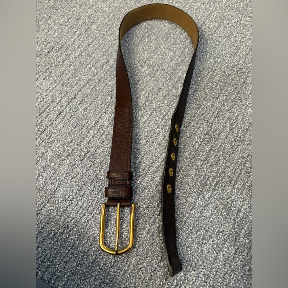 Prada Brown Leather Belt